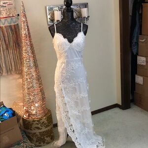 Night in Tokyo White Lace Dress